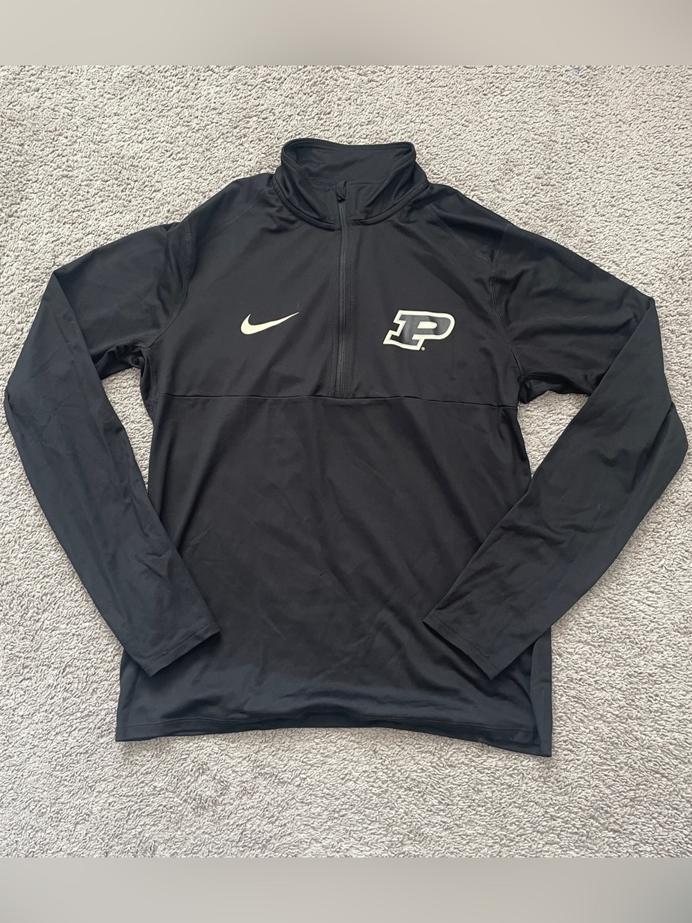Nike Purdue Black Quarter-Zip Pullover - Men’s Medium